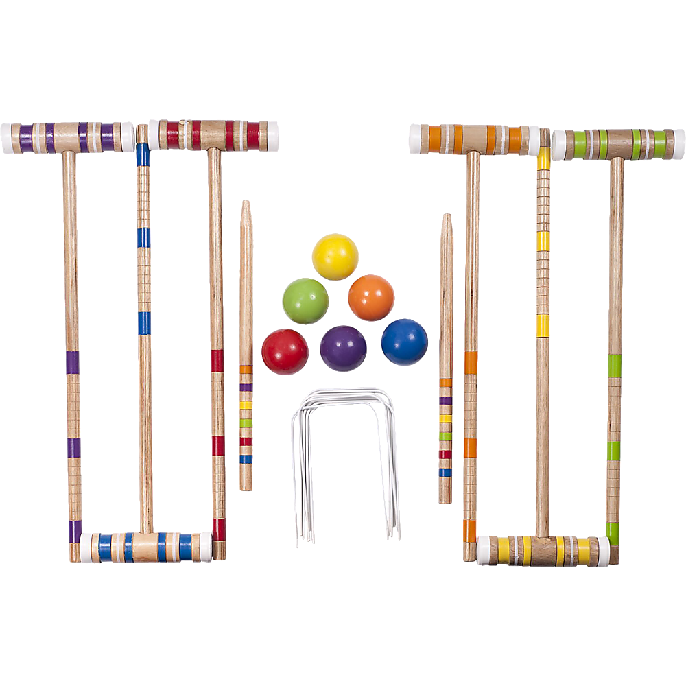 Croquet Set For Up To 6 Players Complete Outdoor Lawn Game Set For Family Gatherings And Events V63-799307