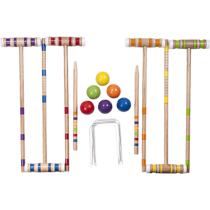 Croquet Set For Up To 6 Players Complete Outdoor Lawn Game Set For Family Gatherings And Events V63-799307