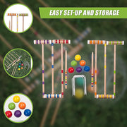 Croquet Set For Up To 6 Players Complete Outdoor Lawn Game Set For Family Gatherings And Events V63-799307