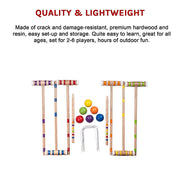 Croquet Set For Up To 6 Players Complete Outdoor Lawn Game Set For Family Gatherings And Events V63-799307