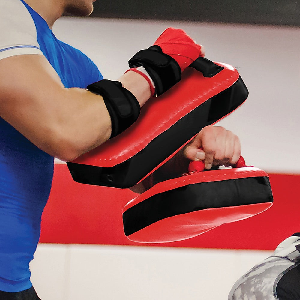 2 x Thai Boxing Punch Focus Pad Mitts Training Strike Shields Set V63-799317
