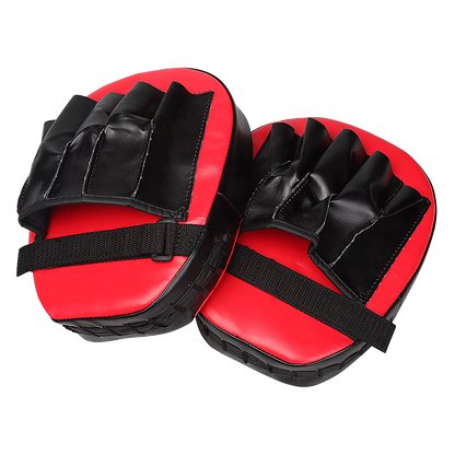 2 x Thai Boxing Punch Focus Gloves Kit Training Red & Black Pads V63-799327
