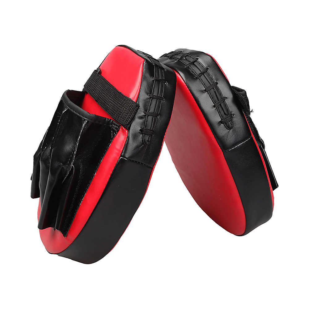 2 x Thai Boxing Punch Focus Gloves Kit Training Red & Black Pads V63-799327
