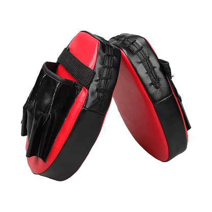 2 x Thai Boxing Punch Focus Gloves Kit Training Red & Black Pads V63-799327