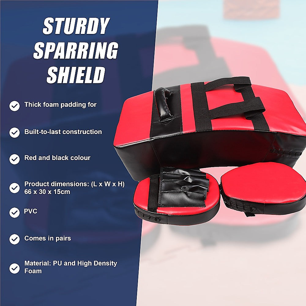 Kickboxing Shield & Punching Pad Combo - Sparring Training Strike Set V63-799337