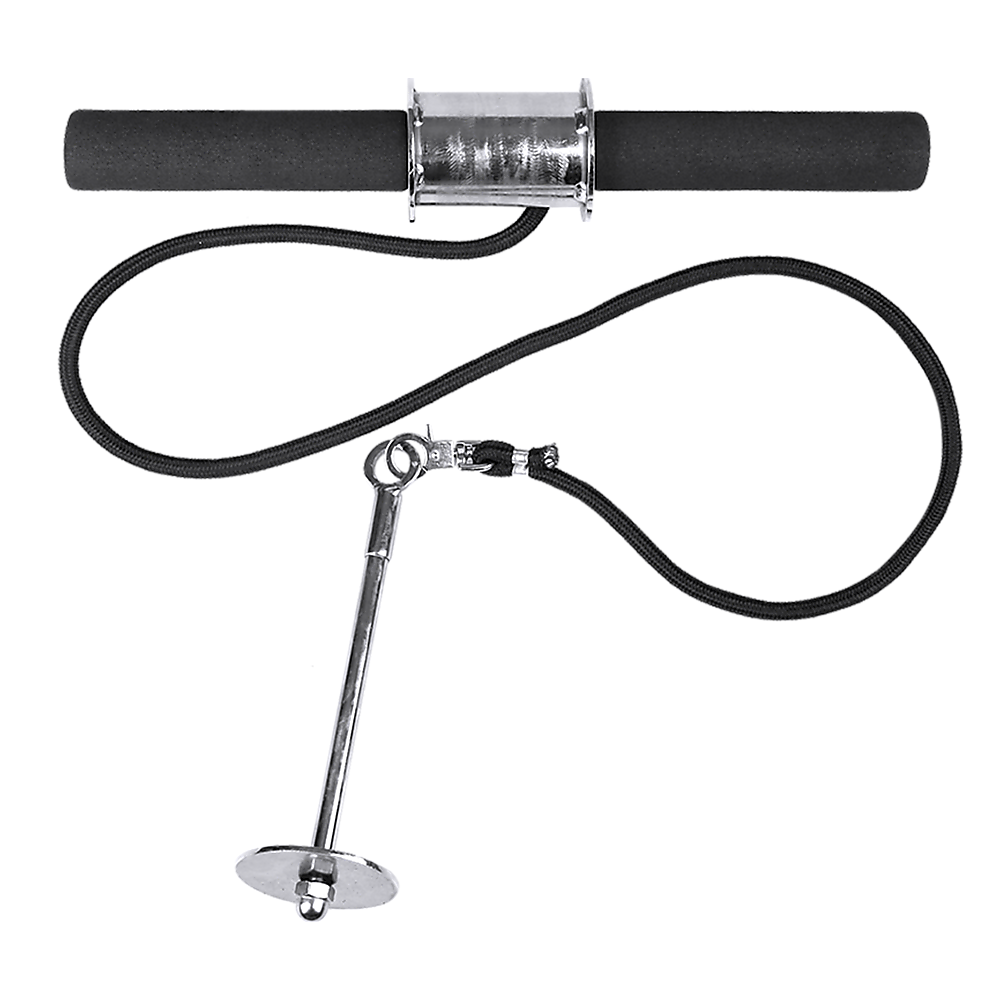 Forearm Wrist Grip Strength Roller Exercise Bar Home Gym Training V63-799347