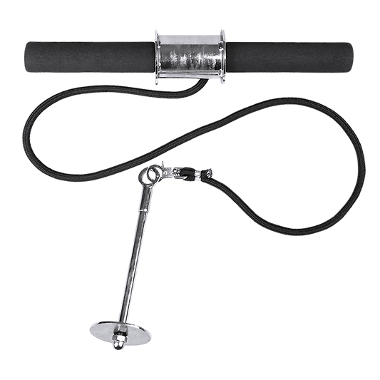 Forearm Wrist Grip Strength Roller Exercise Bar Home Gym Training V63-799347