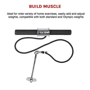 Forearm Wrist Grip Strength Roller Exercise Bar Home Gym Training V63-799347