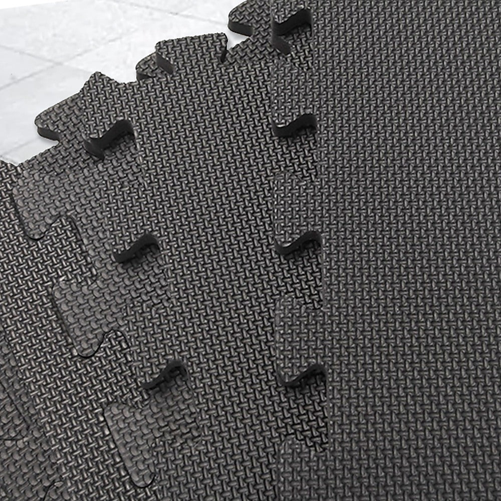 4 Tiles EVA Interlocking Gym Floor Mats - Home Fitness Puzzle Exercise Mat Set V63-799367