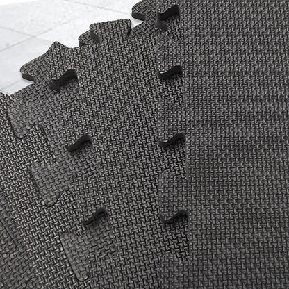4 Tiles EVA Interlocking Gym Floor Mats - Home Fitness Puzzle Exercise Mat Set V63-799367