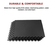 4 Tiles EVA Interlocking Gym Floor Mats - Home Fitness Puzzle Exercise Mat Set V63-799367