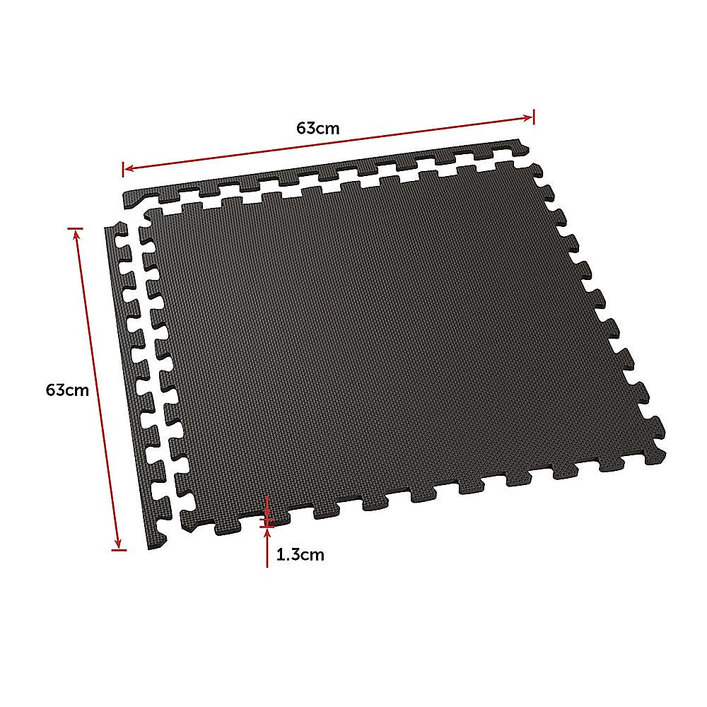 4 Tiles EVA Interlocking Gym Floor Mats - Home Fitness Puzzle Exercise Mat Set V63-799367