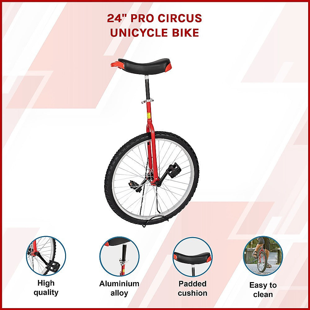 24 Inch Pro Circus Unicycle for Performance Training Indoor Show Use V63-799397