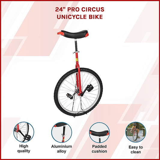 24 Inch Pro Circus Unicycle for Performance Training Indoor Show Use V63-799397