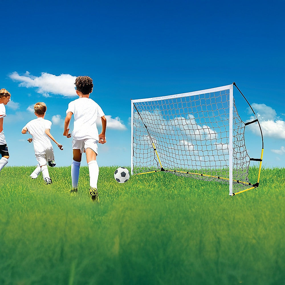 8' x 5' Soccer Football Goal Foot Portable Net Quick Set Up V63-799407