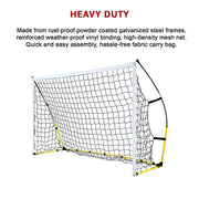 8' x 5' Soccer Football Goal Foot Portable Net Quick Set Up V63-799407