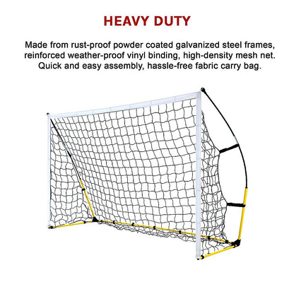 8' x 5' Soccer Football Goal Foot Portable Net Quick Set Up V63-799407