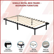 Single Metal Bed Frame - Bedroom Furniture V63-799497