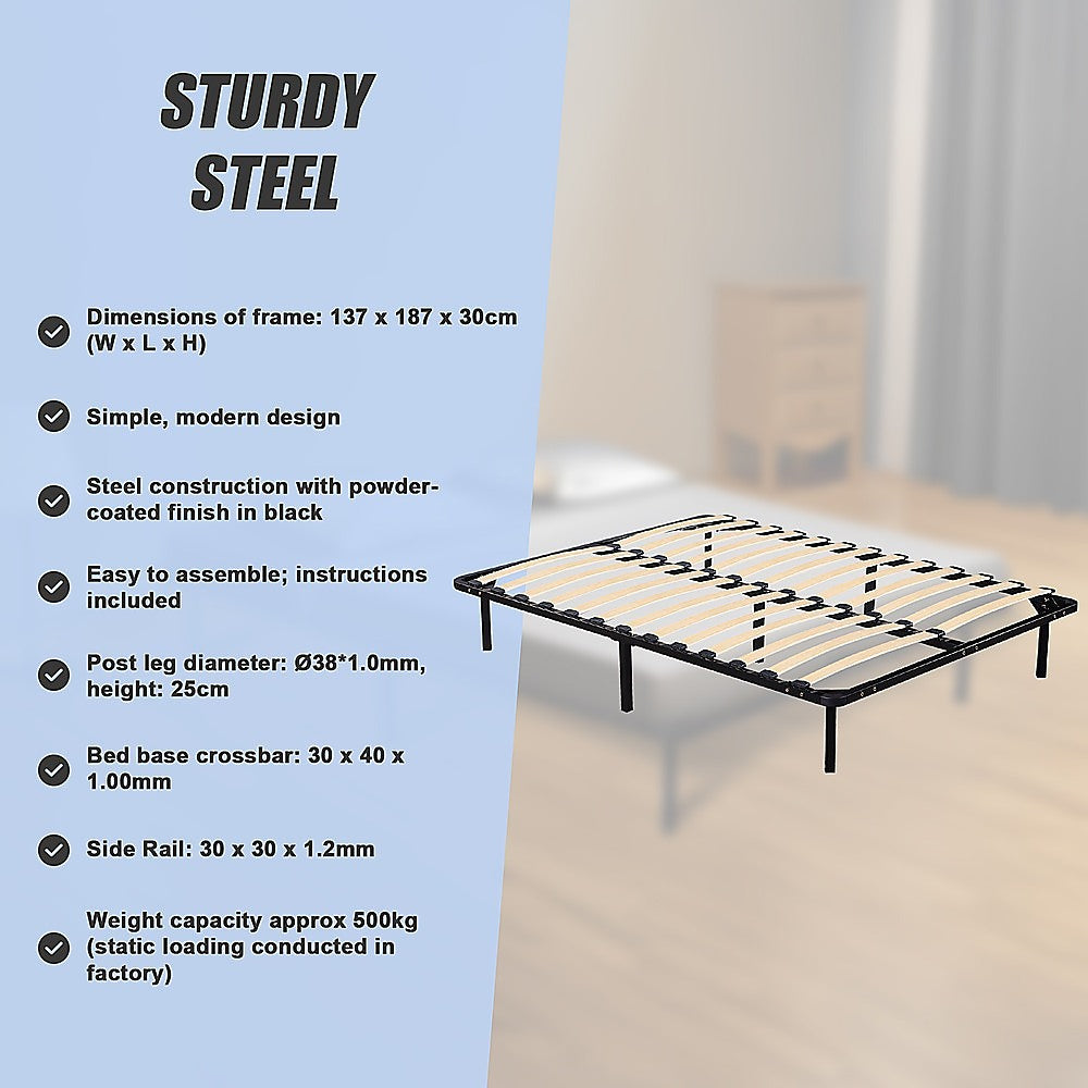 Double Metal Bed Frame - Bedroom Furniture V63-799507