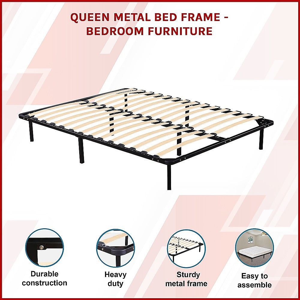 Queen Metal Bed Frame - Bedroom Furniture V63-799517
