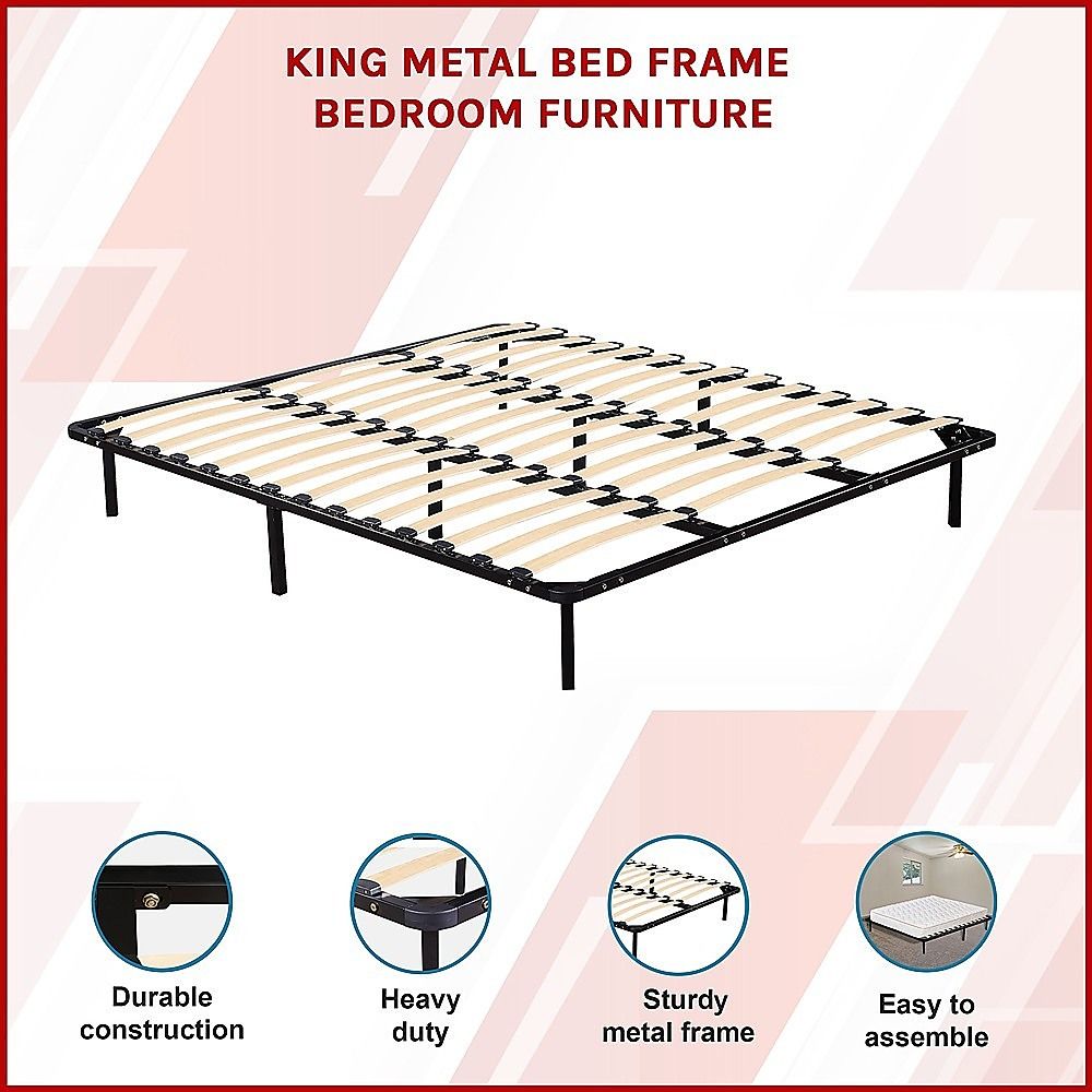 King Metal Bed Frame - Bedroom Furniture V63-799527