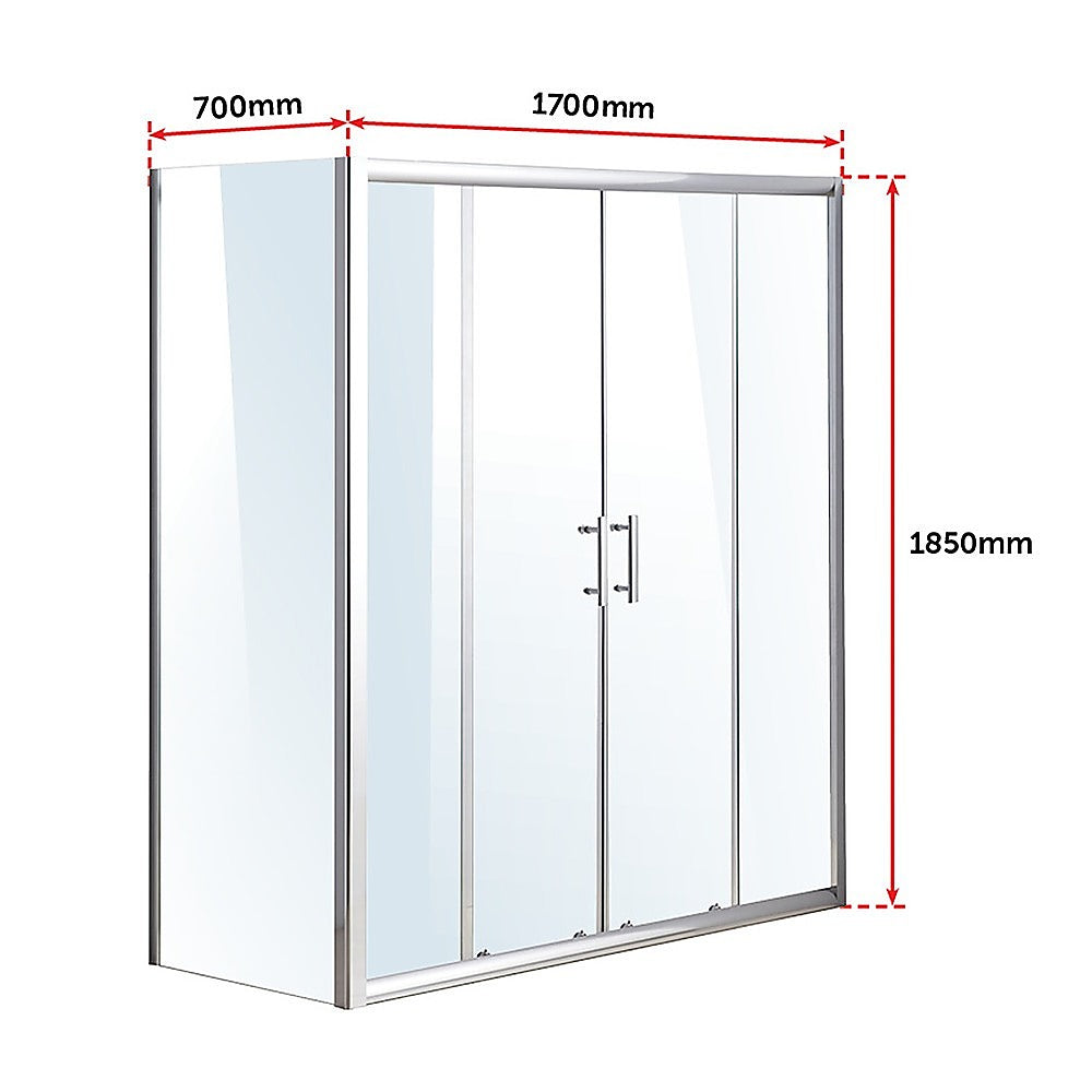 1700 X 700 Sliding Door Safety Glass Shower Screen By Della Francesca V63-799607