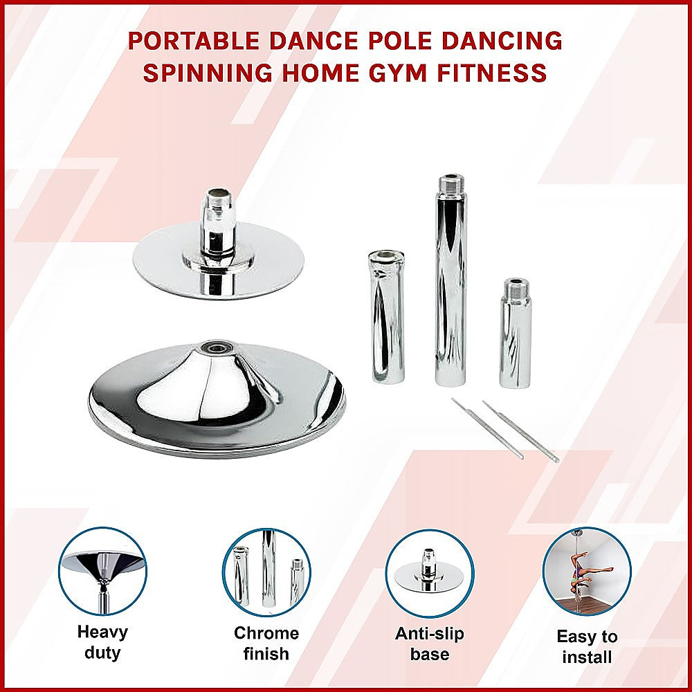 Portable Dance Pole Spinning Fitness Pole for Home Gym Training V63-800087