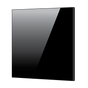 Toughened 60cm x 75cm Black Glass Kitchen Splashback V63-800187