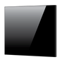 Toughened 60cm x 70cm Black Glass Kitchen Splashback V63-800197