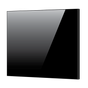 Toughened 90cm x 70cm Black Glass Kitchen Splashback V63-800217