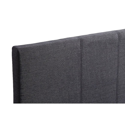Single Linen Fabric Bed Frame Grey V63-800707