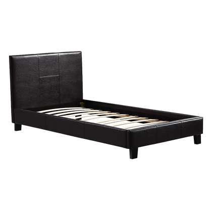 Single PU Leather Bed Frame Brown V63-800717