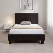 Single PU Leather Bed Frame Brown V63-800717