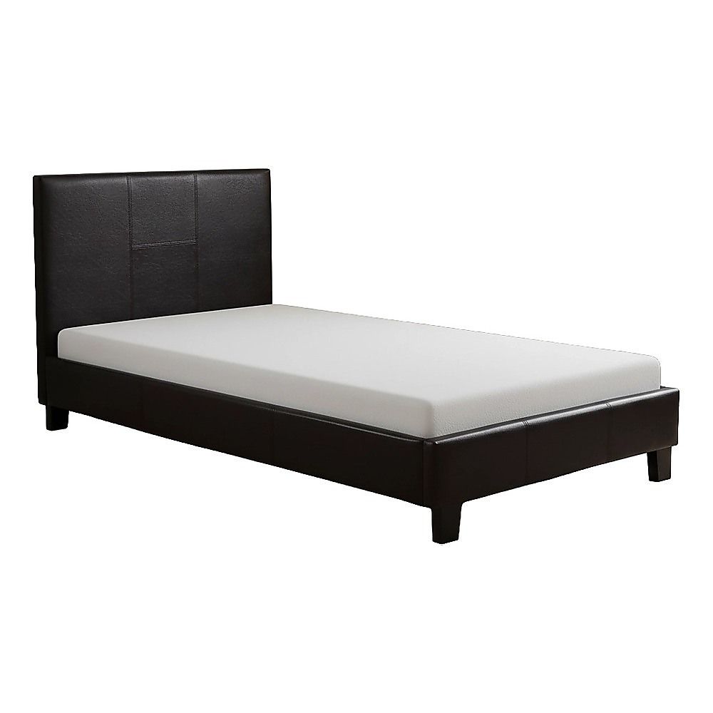 Single PU Leather Bed Frame Brown V63-800717