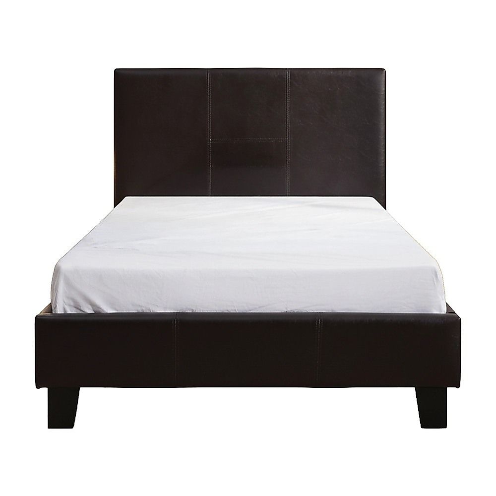 Single PU Leather Bed Frame Brown V63-800717