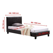 Single PU Leather Bed Frame Brown V63-800717