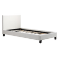 Single PU Leather Bed Frame White V63-800727