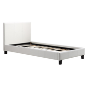 Single PU Leather Bed Frame White V63-800727