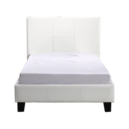 Single PU Leather Bed Frame White V63-800727