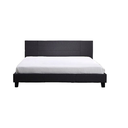 King Linen Fabric Bed Frame Grey V63-800737