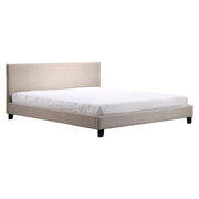 King Linen Fabric Bed Frame Beige