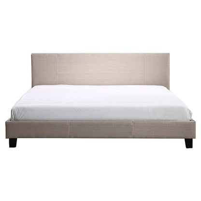 King Linen Fabric Bed Frame Beige V63-800747