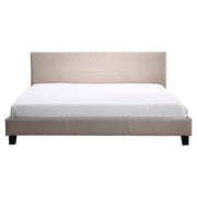 King Linen Fabric Bed Frame Beige