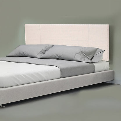Linen Fabric Queen Bed Headboard Bedhead - Beige V63-800787