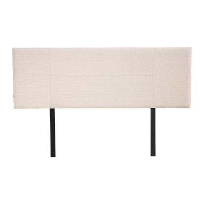 Linen Fabric Queen Bed Headboard Bedhead - Beige V63-800787