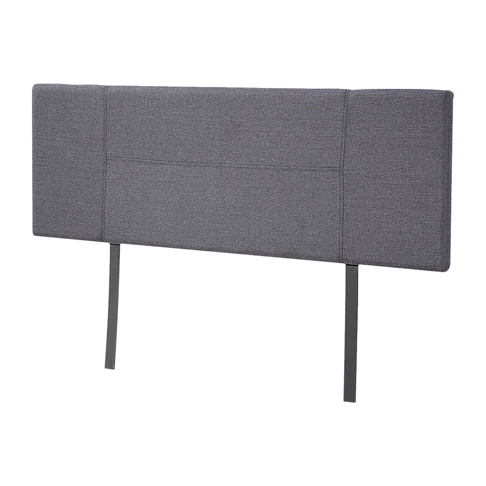 Linen Fabric Double Bed Headboard Bedhead - Grey V63-800797