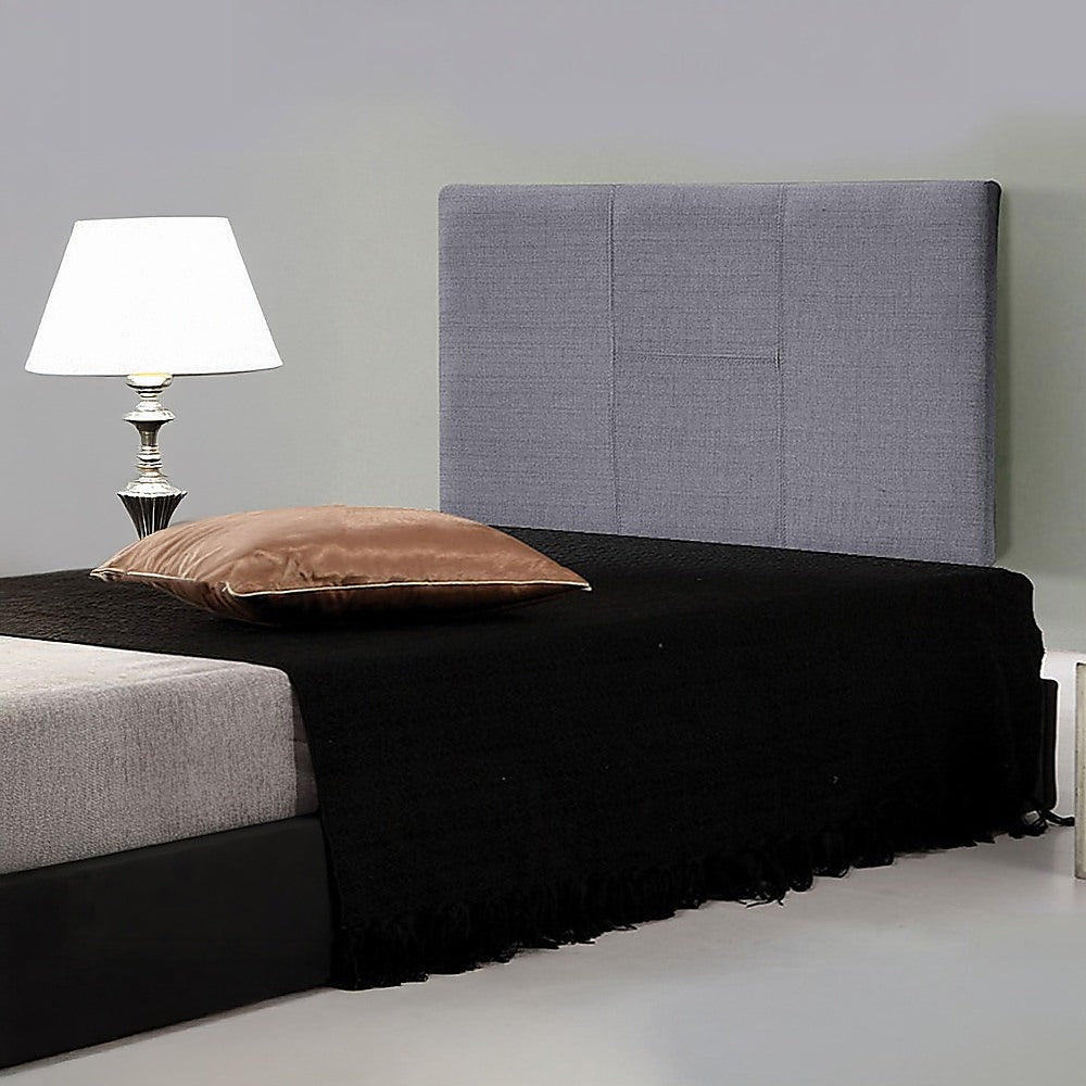 Linen Fabric Single Bed Headboard Bedhead - Grey V63-800817