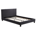 Double Linen Fabric Bed Frame Grey