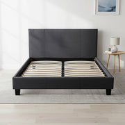 Queen Linen Fabric Bed Frame Grey