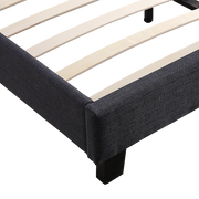 Queen Linen Fabric Bed Frame Grey